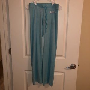 Y2k Juicy couture black label blue track pants